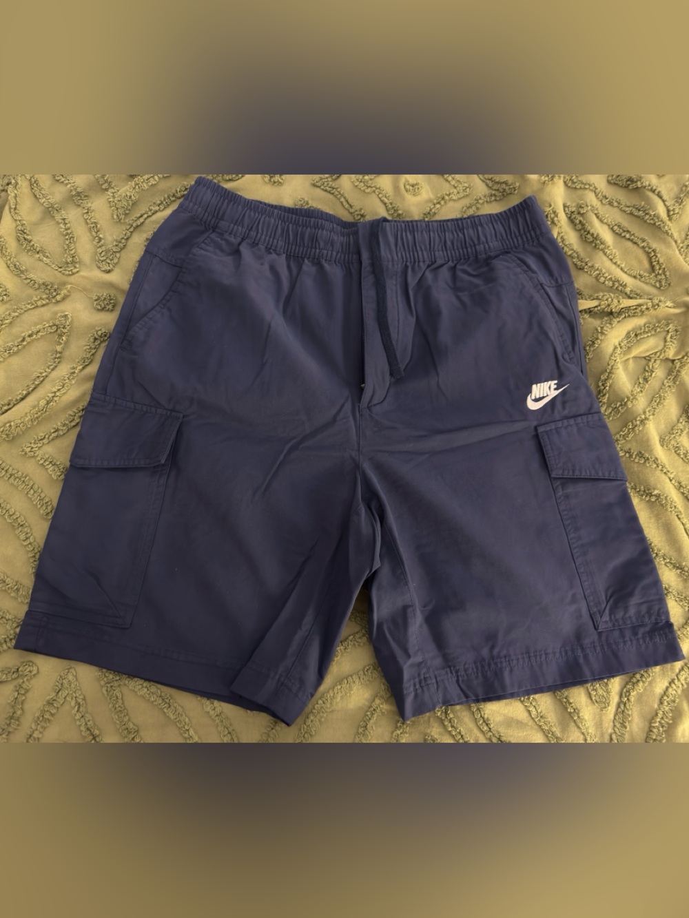 Nike Sportswear Unlined Mens Utility Cargo Shorts Navy Zip DD4728-410 Size L